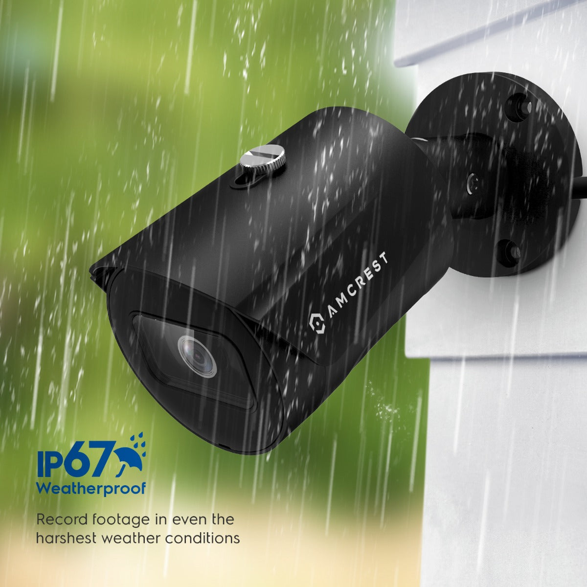 Amcrest 5MP Security Camera System, 4K 8CH PoE NVR, (4) x 5-Megapixel 2.8mm Wide Lens Weatherproof Metal Bullet PoE IP Cameras, Pre-Installed 2TB Hard Drive, NV4108E-IP5M-B1186EB4-2TB (Black)