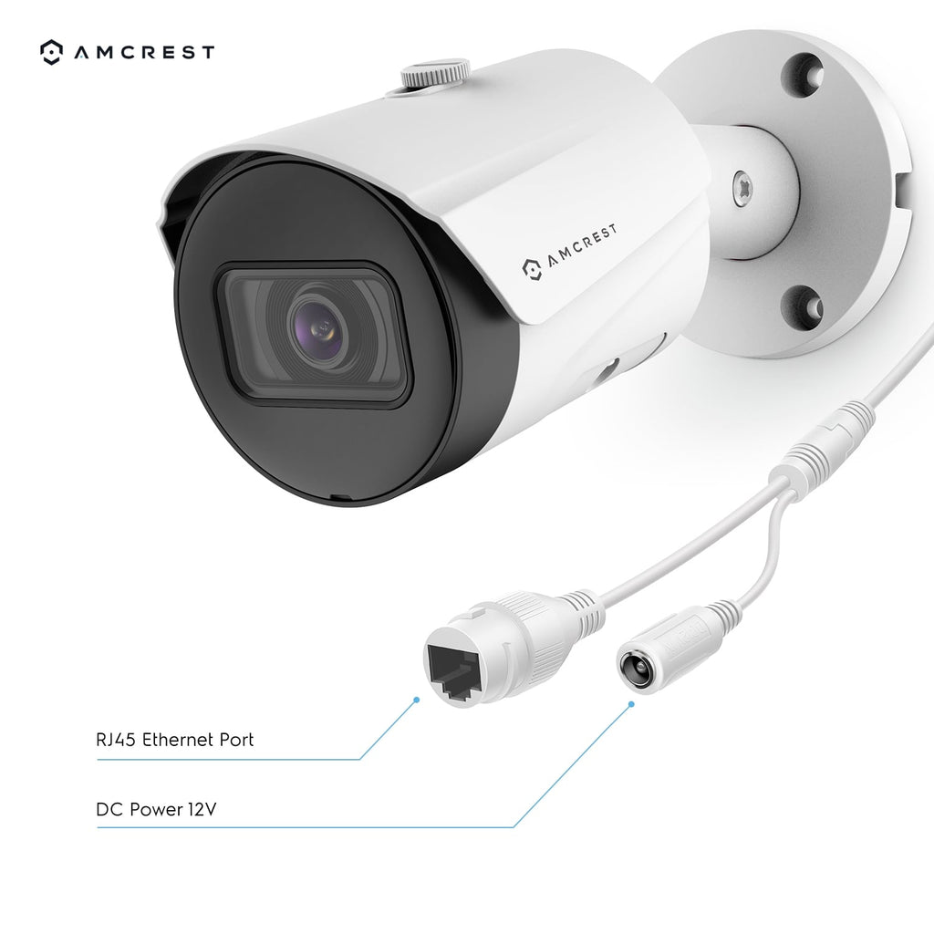 Amcrest Refurbished 5MP PoE Bullet Security Camera REP-IP5M-B1186EW-28MM (White)