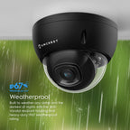 Amcrest 5MP Security System 8CH PoE NVR 4x 5MP Dome PoE Cameras 2TB Black