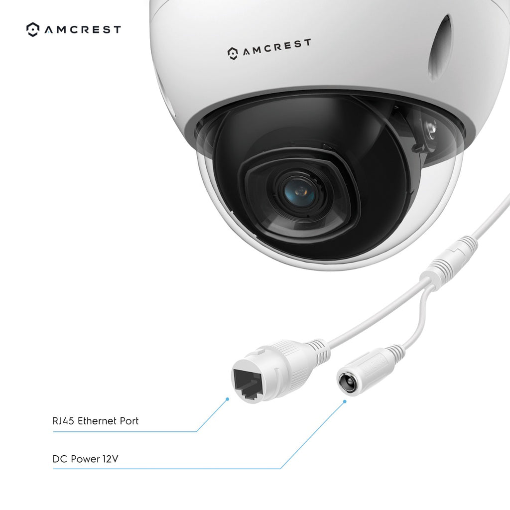 Amcrest 5MP System 16CH 8-Port PoE NVR 8x 5MP Dome PoE IP Cam 3TB HDD