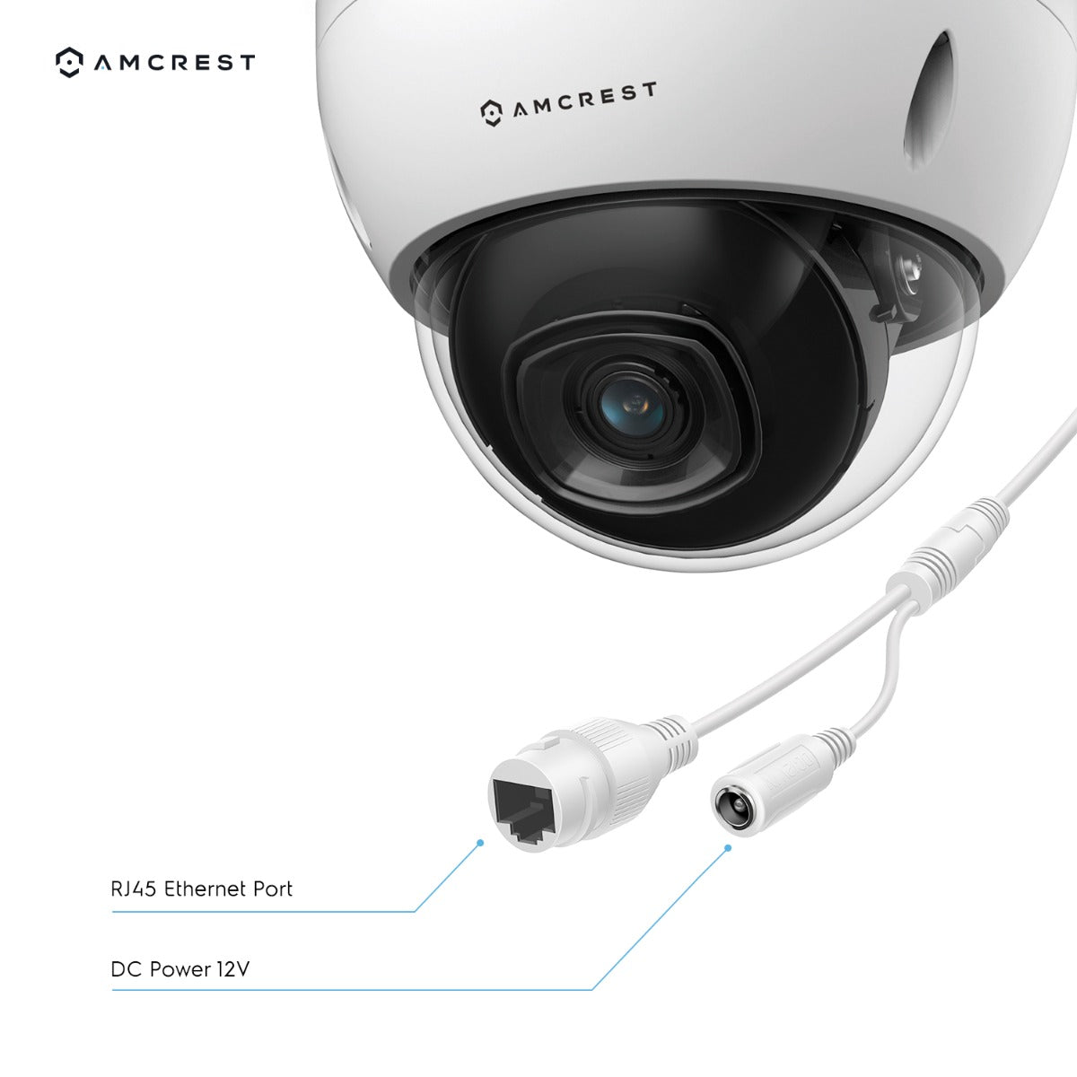 Amcrest 5MP System 16CH 8-Port PoE NVR 8x 5MP Dome PoE IP Cam 3TB HDD