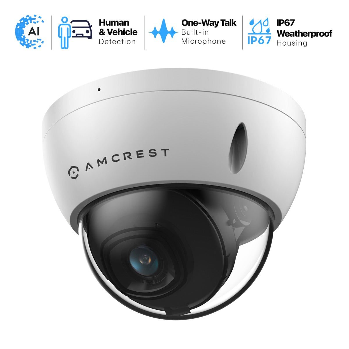 Amcrest 5MP Outdoor Security Dome IP PoE Camera IP5M-D1188EW-AI-V3