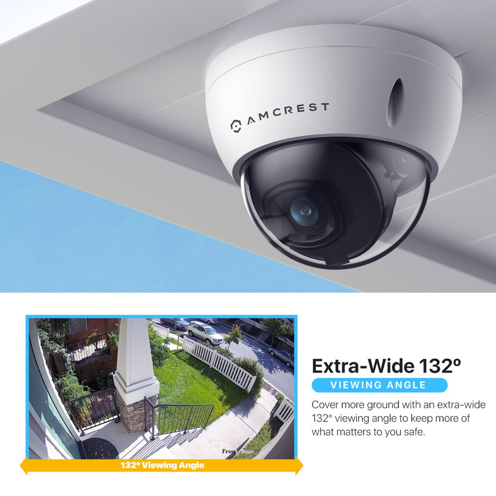 Amcrest 5MP Outdoor Security Dome IP PoE Camera IP5M-D1188EW-AI-V3