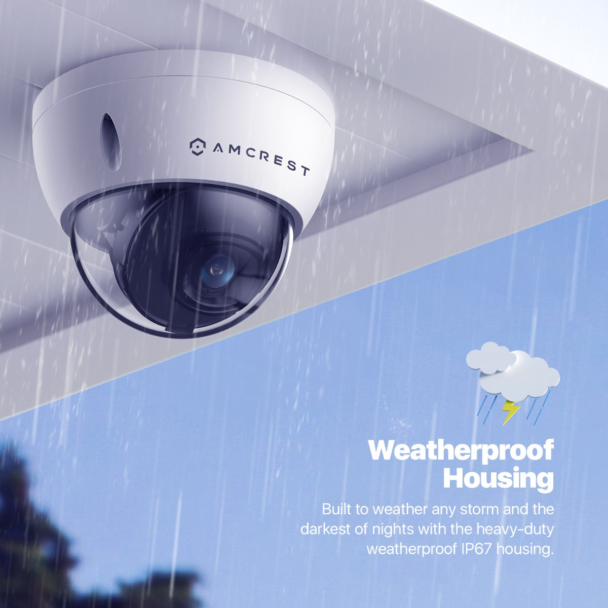 Amcrest 5MP Outdoor Security Dome IP PoE Camera IP5M-D1188EW-AI-V3