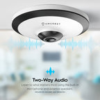 Amcrest 5MP Fisheye IP PoE Camera 360° Panoramic FOV IP5M-F1180EW-V2