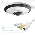 Amcrest 5MP Fisheye IP PoE Camera 360° Panoramic FOV IP5M-F1180EW-V2