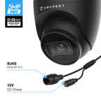 Amcrest Refurbished ProHD Outdoor Security IP Turret PoE Camera, 5-Megapixel, 98ft NightVision, 2.8mm Lens, IP67 Weatherproof, MicroSD Recording (256GB), Black (REP-IP5M-T1179EB-28MM)