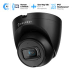 Amcrest ProHD Outdoor Security IP Turret PoE Camera, 5-Megapixel, 98ft NightVision, 2.8mm Lens, IP67 Weatherproof, MicroSD Recording (256GB), Black (IP5M-T1179EB-AI-V3)