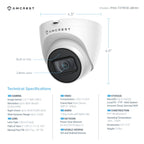 Amcrest 5MP System 16CH 8-Port PoE NVR 8x 5MP Turret IP PoE Cam 3TB