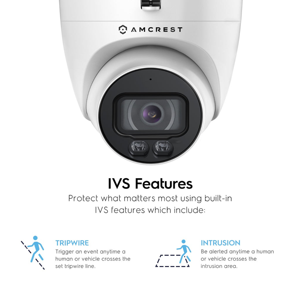 Amcrest 5MP Outdoor Night Color AI Turret PoE Camera, IP5M-T1273EW-AI