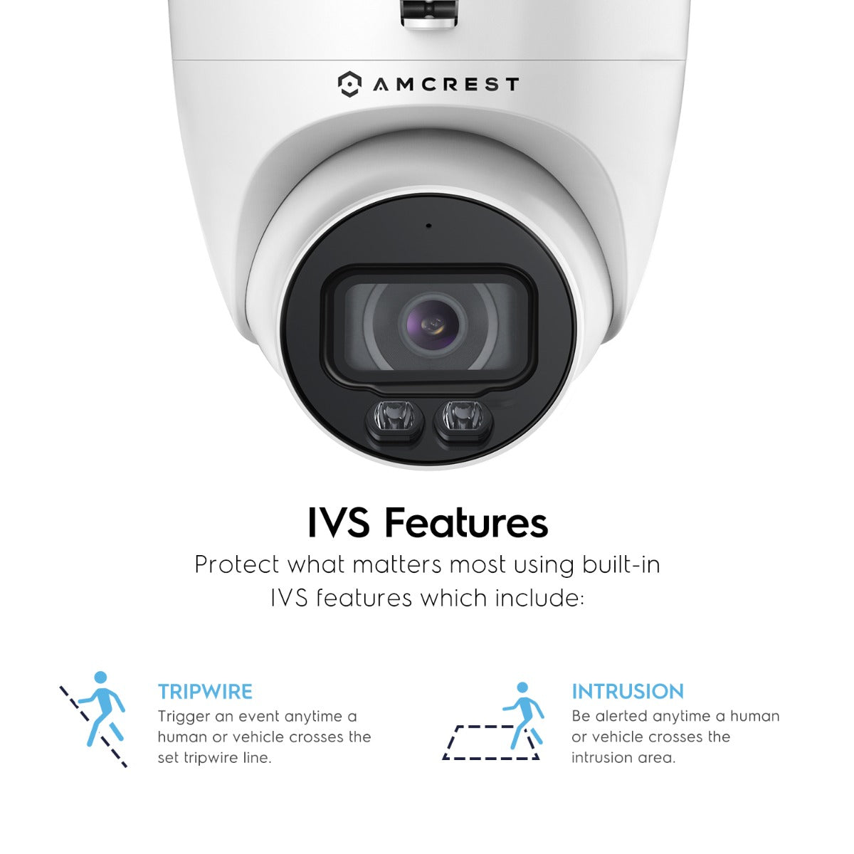 Amcrest 5MP Outdoor Night Color AI Turret PoE Camera, IP5M-T1273EW-AI