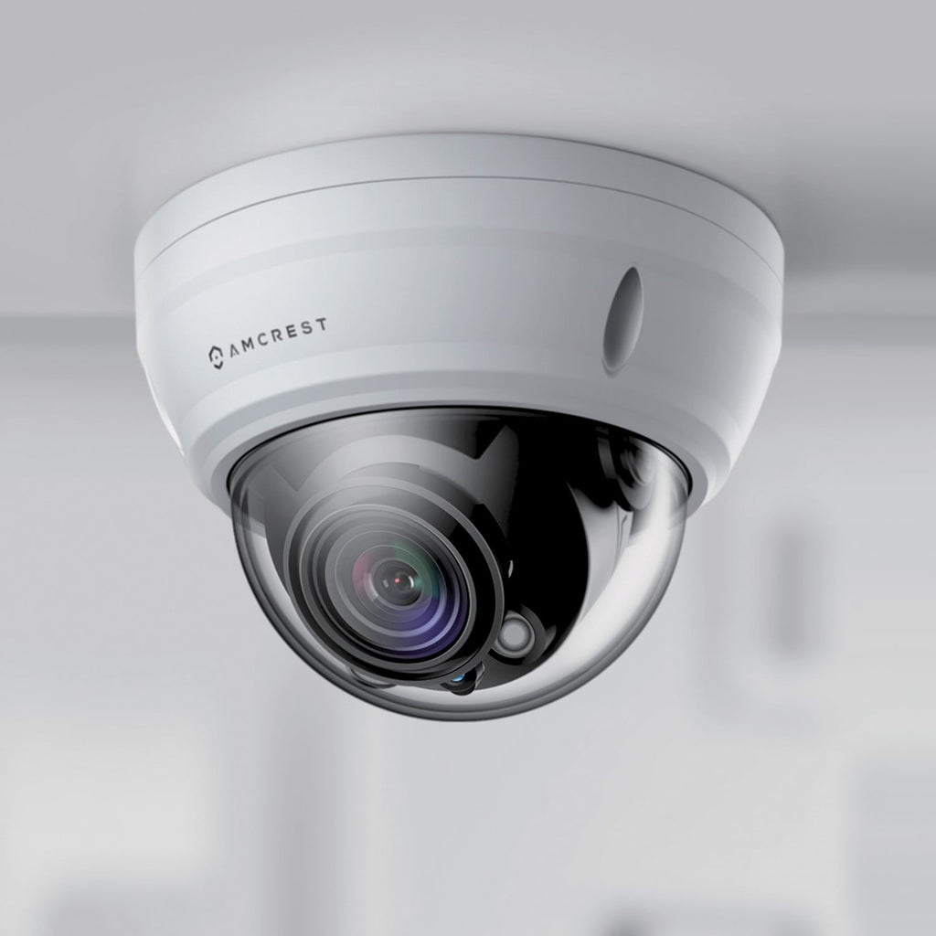 Amcrest UltraHD 4K Varifocal PoE Dome Outdoor Security Camera, 8MP (3264x2448), 164ft Night Vision, Motorized Varifocal Lens 40º-110º, White (IP8M-2454EW)
