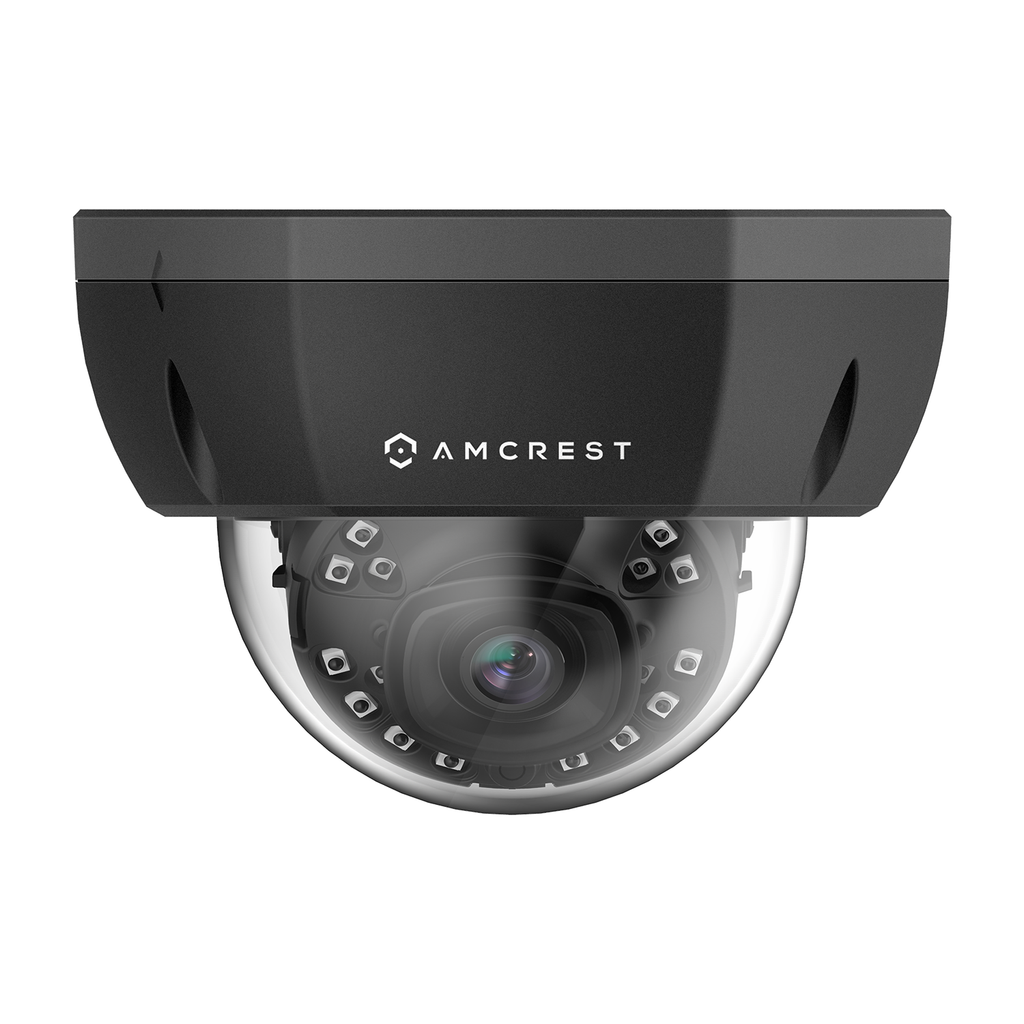 Amcrest UltraHD 4K (8MP) Dome POE IP Camera Security, 3840x2160, 98ft NightVision, 2.8mm Lens 112°, IP67 Weatherproof, IK10 Vandal Resistance, MicroSD Recording, Black (REP-IP8M-2493EB) (Certified Refurbished)