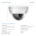 Amcrest 4K 16-Channel Security Camera System w/ H.265 4K NVR, (8) x 4K (8-Megapixel) IP67 Weatherproof Metal Bullet & Dome POE IP Cameras (3840x2160), 2.8mm Angle Lens, 4TB Hard Drive, 98ft Nightvision (White)