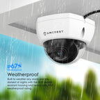 Amcrest 4K Security Camera System 8CH NVR 4x 4K Dome POE IP Cam 2TB