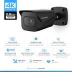 Amcrest 4K Outdoor Bullet PoE IP Camera, Black IP8M-2496EB-V2