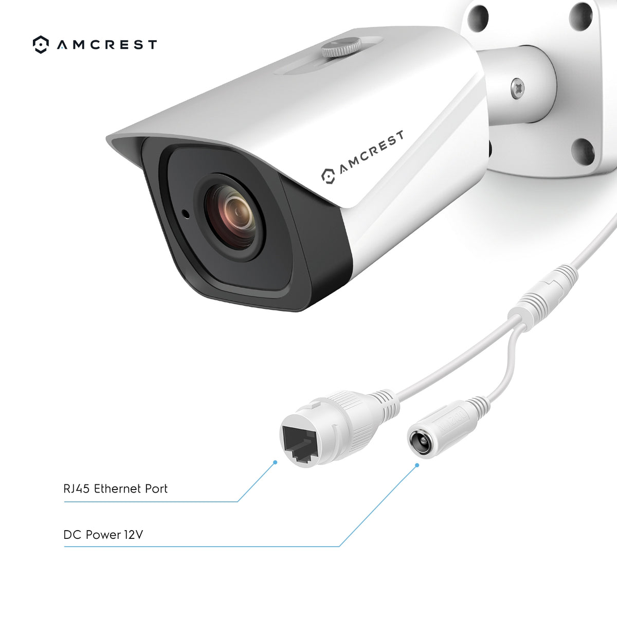 Amcrest 4K Security Camera System 8CH PoE NVR 4x 4K IP PoE Bullet Cam