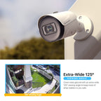 Amcrest 4K Outdoor Bullet PoE IP Camera, White IP8M-2496EW-AI-V3