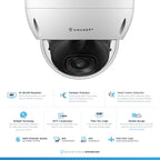 Amcrest 4K Security Camera System w/ 4K 8CH PoE NVR, 4 x 4K (8MP) IP67 Weatherproof Dome POE IP Cameras, 2.8mm Wide Angle Lens, NV5208E-IP8M-2693EW4-2TB (White)