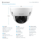 Amcrest 4K Security Camera System w/ 4K 8CH PoE NVR, 4 x 4K (8MP) IP67 Weatherproof Dome POE IP Cameras, 2.8mm Wide Angle Lens, NV5208E-IP8M-2693EW4-2TB (White)