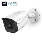 Amcrest 4K Security Camera System with 4K 8CH PoE NVR, 4 x 4K (8MP) IP67 Weatherproof Metal Bullet PoE IP Cameras, 2.8mm Wide Angle Lens, Pre-Installed 2TB Hard Drive,  NV5208E-IP8M-2696EW4-2TB (White)