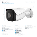 Amcrest 4K Security Camera System with 4K 8CH PoE NVR, 4 x 4K (8MP) IP67 Weatherproof Metal Bullet PoE IP Cameras, 2.8mm Wide Angle Lens, Pre-Installed 2TB Hard Drive,  NV5208E-IP8M-2696EW4-2TB (White)