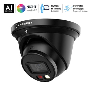 Amcrest 4K Night Color IP PoE Turret Cam IP8M-2779EB-AI (Black)