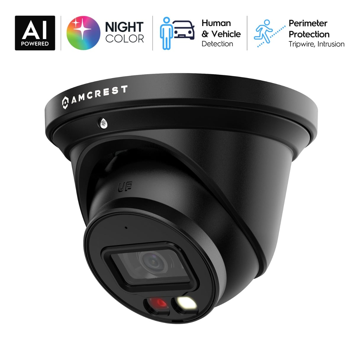 Amcrest 4K Night Color IP PoE Turret Cam IP8M-2779EB-AI (Black)
