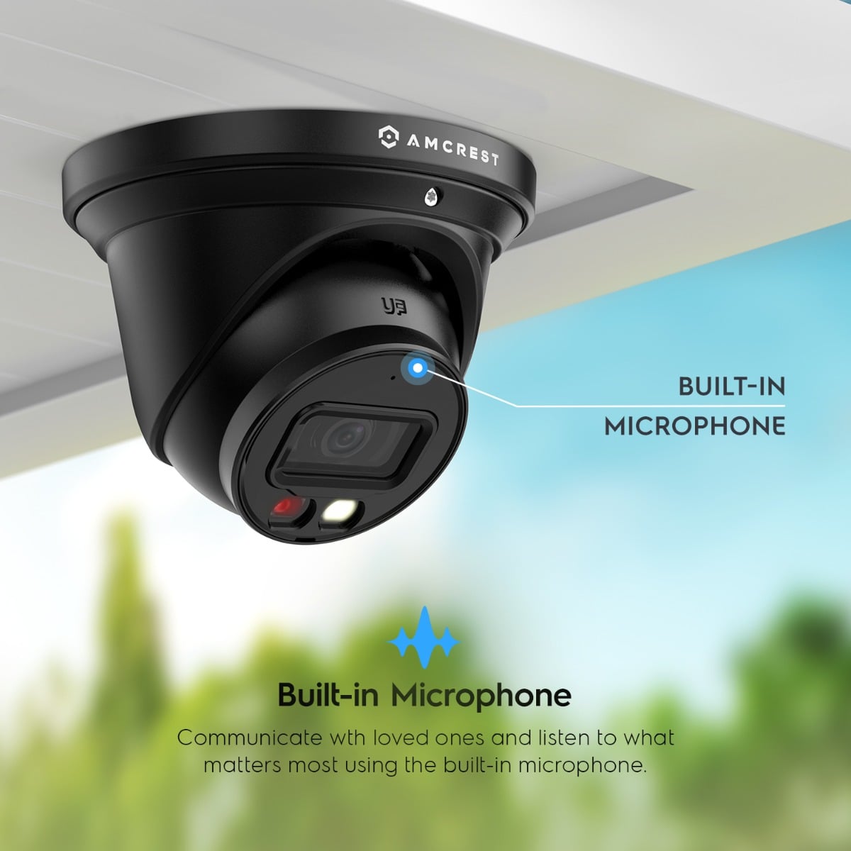 Amcrest 4K Night Color IP PoE Turret Cam IP8M-2779EB-AI (Black)