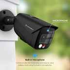 Amcrest 4K Security Camera System, 4K 8CH PoE NVR, (4) x 4K Night Color Bullet POE IP Cameras, Active Deterrent, Pre-Installed 2TB Hard Drive, NV4108E-2796EB4-2TB (Black)