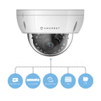 Amcrest Refurb 4K Dome IP PoE Camera White IP67 IK10 REP-IP8M-2493EW