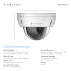 Amcrest Refurb 4K Dome IP PoE Camera White IP67 IK10 REP-IP8M-2493EW