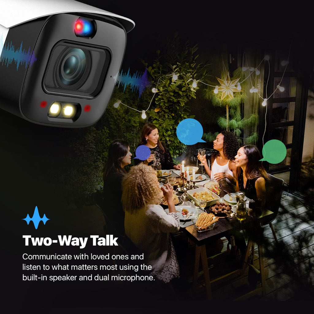 Amcrest UltraHD 4K (8MP) IP POE AI Camera, 4K @25/30fps, 98ft Full Night Color Vision, Security Outdoor Bullet Camera, Vehicle & Human Detection, Built-in Siren Alarm, Two-Way Talk, IP8M-DB3946EW-3AI