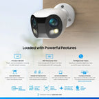 Amcrest Dual-Lens 4K (8MP) Outdoor Security POE Camera, 2 x 4K Lenses PoE AI Bullet IP Camera, 65ft Night Color, Human/Vehicle Detection, Panoramic 180° FOV, 2 x 4K@15fps IP8M-DLB2998EW-AI