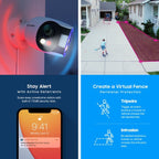 Amcrest Dual-Lens 4K (8MP) Outdoor Security POE Camera, 2 x 4K Lenses PoE AI Bullet IP Camera, 65ft Night Color, Human/Vehicle Detection, Panoramic 180° FOV, 2 x 4K@15fps IP8M-DLB2998EW-AI