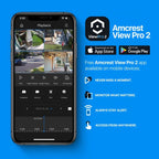 Amcrest Dual-Lens 4K (8MP) Outdoor Security POE Camera, 2 x 4K Lenses PoE AI Bullet IP Camera, 65ft Night Color, Human/Vehicle Detection, Panoramic 180° FOV, 2 x 4K@15fps IP8M-DLB2998EW-AI