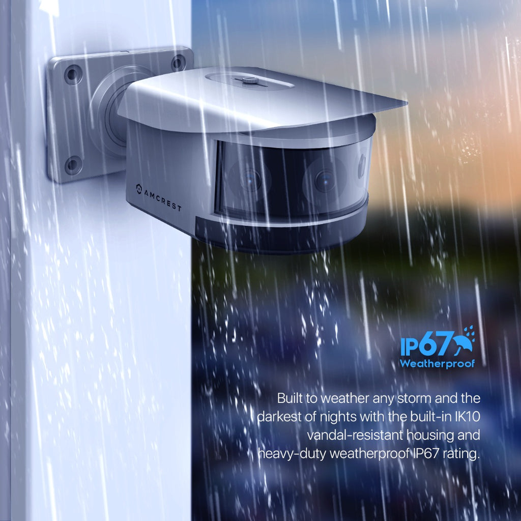 Amcrest 4K Panoramic AI IP PoE Camera 180° FOV IP8M-MB182E-AI