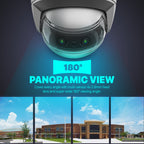 Amcrest 4K Panoramic AI IP PoE Camera 180° FOV IP8M-MD180E-AI