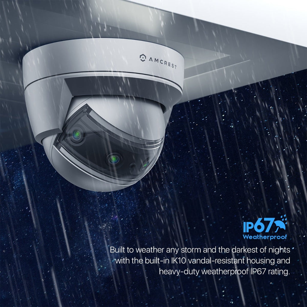 Amcrest 4K Panoramic AI IP PoE Camera 180° FOV IP8M-MD180E-AI