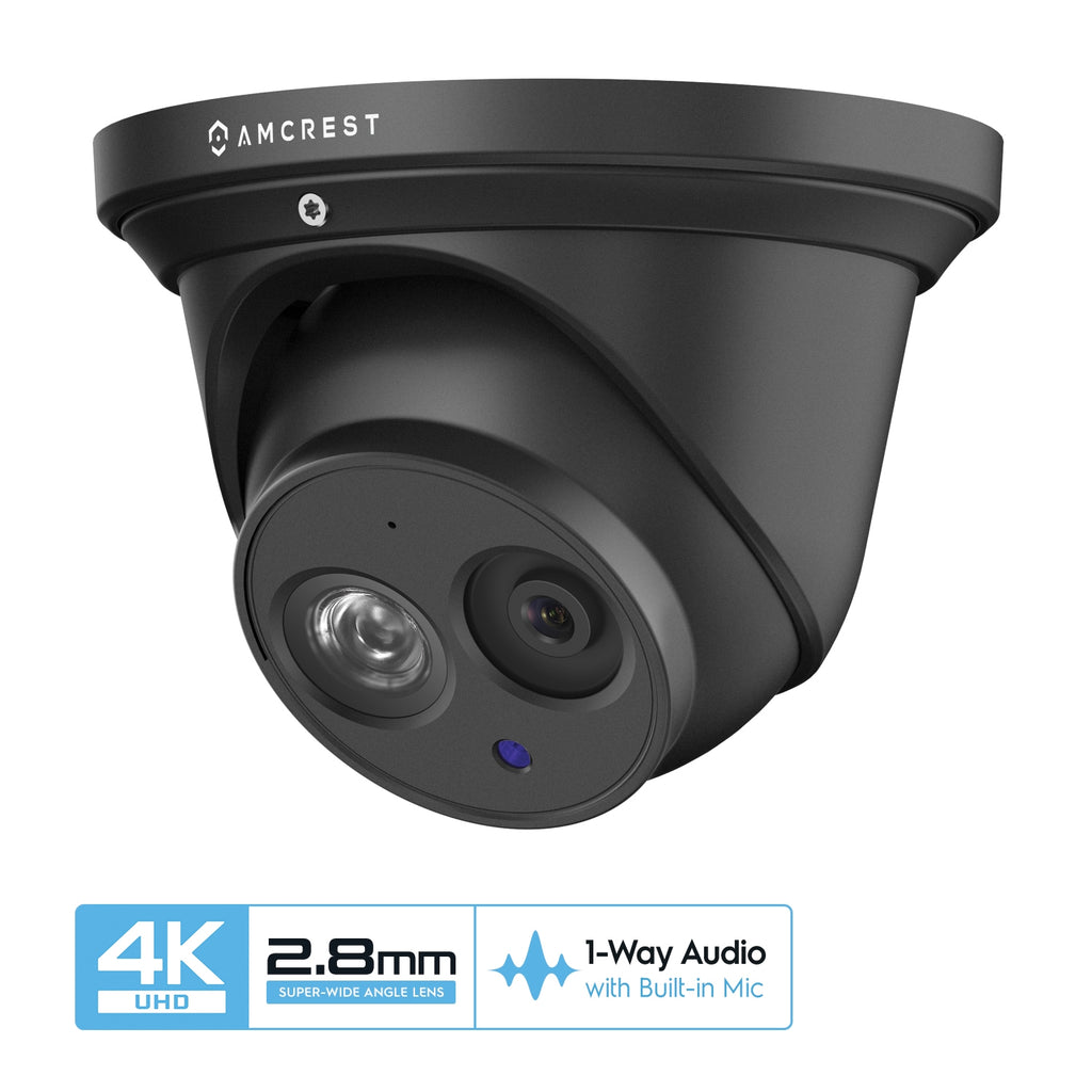 Amcrest 4K Security Camera System with 4K 32CH 16 PoE Port NVR, 16 x 4K (8-Megapixel) IP67 Weatherproof Metal Dome POE IP Cameras, 2.8mm Wide Angle Lens, Hard Drive Not Included, NV5232E-IP8M-T2499EB16 (Black)