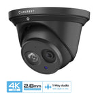 Amcrest 4K Security Camera System with 4K 32CH 16 PoE Port NVR, 16 x 4K (8-Megapixel) IP67 Weatherproof Metal Dome POE IP Cameras, 2.8mm Wide Angle Lens, Hard Drive Not Included, NV5232E-IP8M-T2499EB16 (Black)