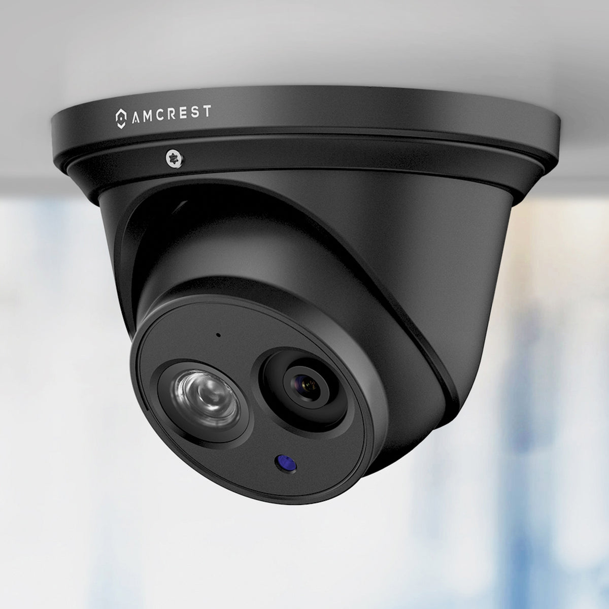 Amcrest UltraHD 4K (8MP) Outdoor Security IP Turret PoE Camera, 3840x2160, 164ft NightVision, 4.0mm Narrower Angle Lens, IP67 Weatherproof, MicroSD Recording (128GB), Black (IP8M-T2499EB-40MM)