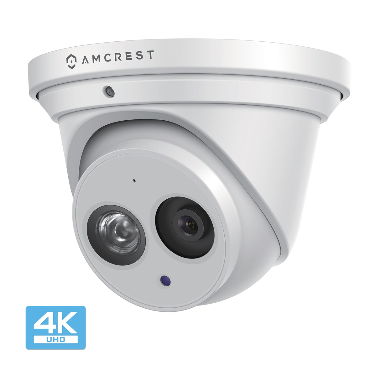 Amcrest 4K Security Camera System w/ 4K 8CH PoE NVR, (4) x 4K (8-Megapixel) IP67 Weatherproof Metal Turret Dome & Bullet POE IP Cameras (3840x2160), 2.8mm Lens, NV4108E-T2499EW2-2496EW2