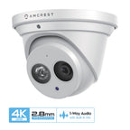 Amcrest 4K Security Camera System with 4K 32CH 16 PoE Port NVR, 16 x 4K (8-Megapixel) IP67 Weatherproof Metal Dome POE IP Cameras, 2.8mm Wide Angle Lens, Hard Drive Not Included, NV5232E-IP8M-T2499EW16 (White)