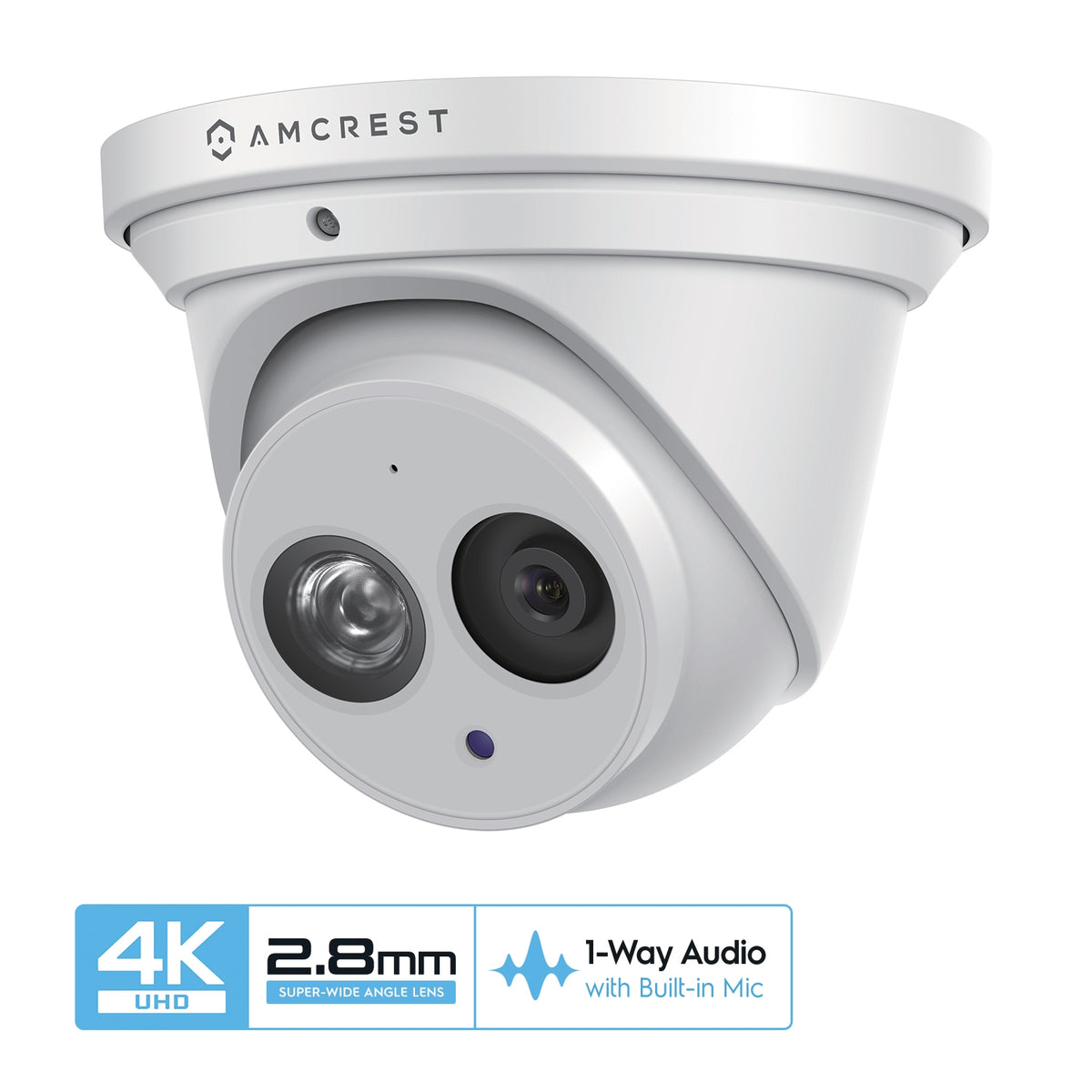 Amcrest 4K Security Camera System with 4K 32CH 16 PoE Port NVR, 16 x 4K (8-Megapixel) IP67 Weatherproof Metal Bullet & Dome POE IP Cameras, 2.8mm Wide Angle Lens, Pre-Installed 6TB Hard Drive, NV5232E-2496EW8-T2499EW8-6TB (White)