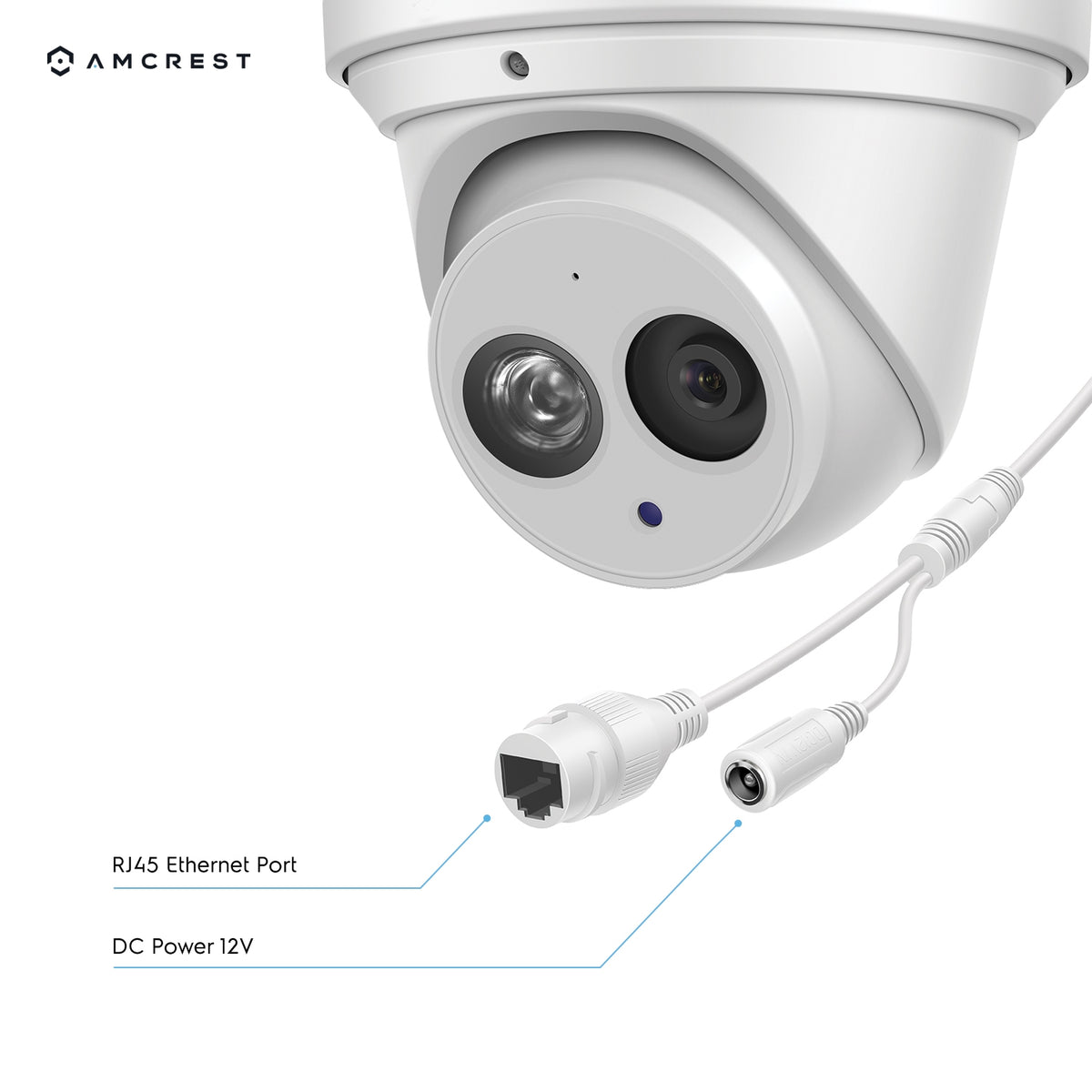 Amcrest 4K Security Camera System with 4K 32CH 16 PoE Port NVR, 16 x 4K (8-Megapixel) IP67 Weatherproof Metal Dome POE IP Cameras, 2.8mm Wide Angle Lens, Hard Drive Not Included, NV5232E-IP8M-T2499EW16 (White)