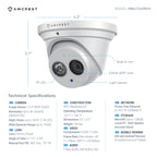 Amcrest 4K Security Camera System w/ 4K 8CH PoE NVR, (4) x 4K (8-Megapixel) IP67 Weatherproof Metal Turret Dome & Bullet POE IP Cameras (3840x2160), 2.8mm Lens, NV4108E-T2499EW2-2496EW2