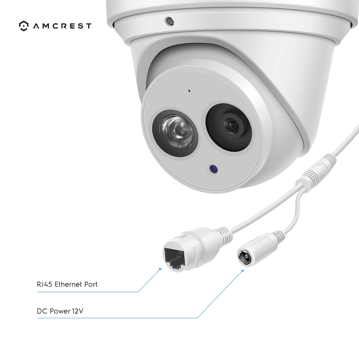 Amcrest 4K Security Camera System w/ 4K 8CH PoE NVR, (4) x 4K (8-Megapixel) IP67 Weatherproof Metal Turret Dome & Bullet POE IP Cameras (3840x2160), 2.8mm Lens, NV4108E-T2499EW2-2496EW2
