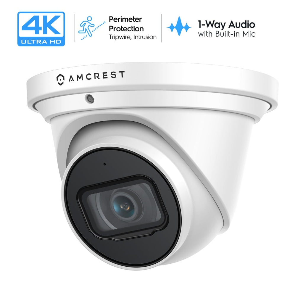 Amcrest Reburbished 4K Outdoor Security IP Turret PoE Camera IP67 REP-IP8M-T2599EW
