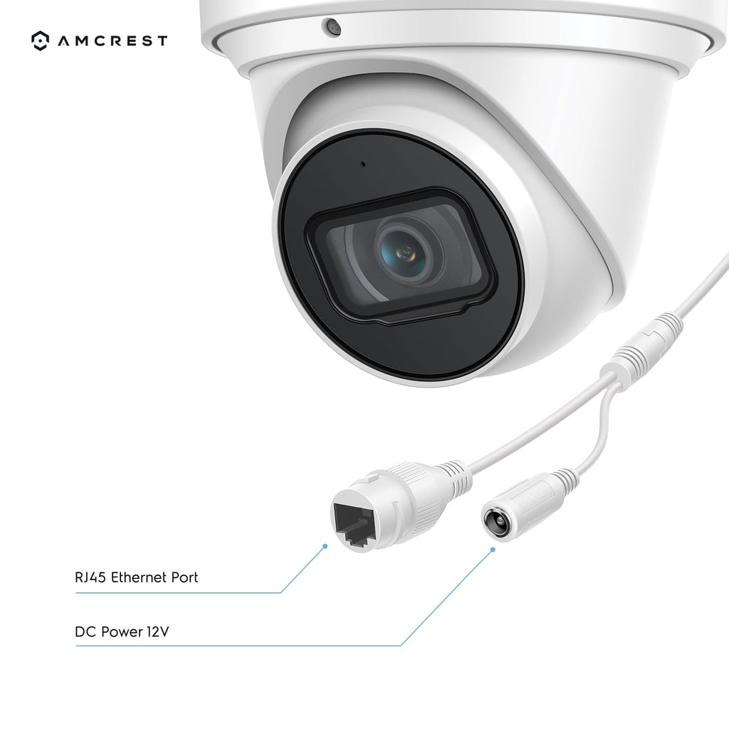 Amcrest 4K Security Camera System 8CH PoE NVR 4x 4K Turret IP POE Cam